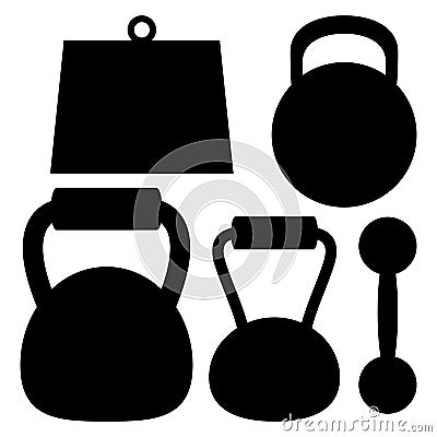 Isolated dumbell gym weights vector design Vector Illustration