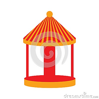 Isolated empty carnival carousel icon Vector Illustration