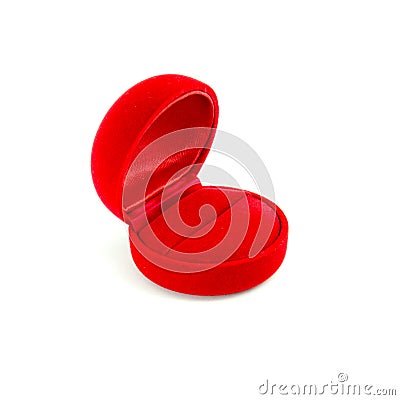 Isolated empty red ring box on white background Stock Photo