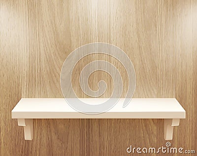 Isolated Empty shelf for exhibit Vector Illustration