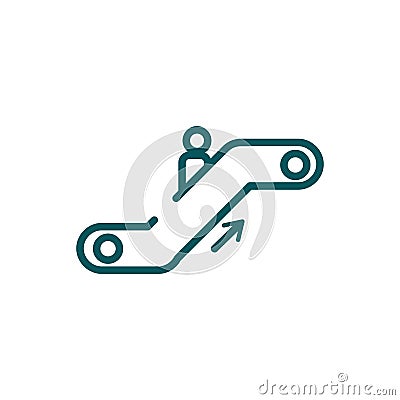 Isolated escalator with avatar vector design Vector Illustration