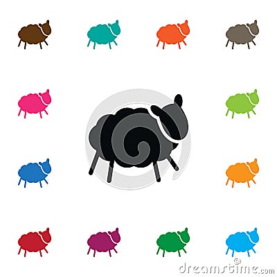 Isolated Ewe Icon. Sheep Vector Element Can Be Used For Sheep, Lamb, Ewe Design Concept. Vector Illustration