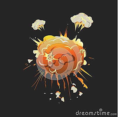 Isolated explosion icon. Vector Illustration