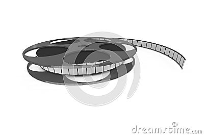 Isolated film reel Cartoon Illustration