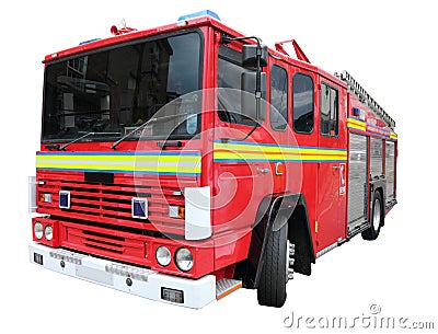 Isolated Fire Engine Stock Photo