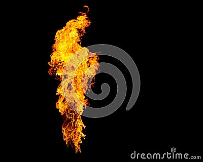 Isolated fire column Stock Photo