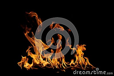 Isolated flames Stock Photo