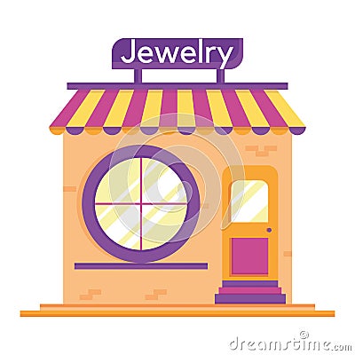 Isolated flat jewelry store icon Vector Illustration