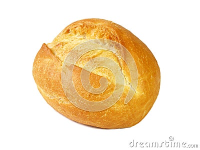 Classic German Bread Roll on white Background - Isolated Stock Photo