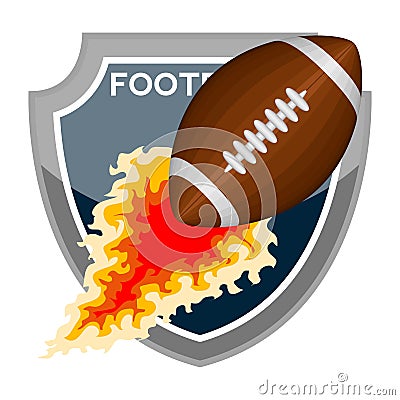 Isolated football emblem Vector Illustration