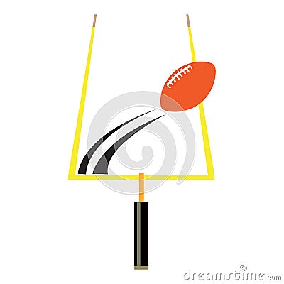 Isolated football goal post Vector Illustration