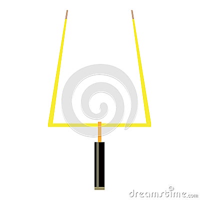 Isolated football goal post Vector Illustration