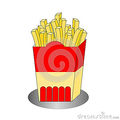 Isolated delicious french fries icon Vector Illustration