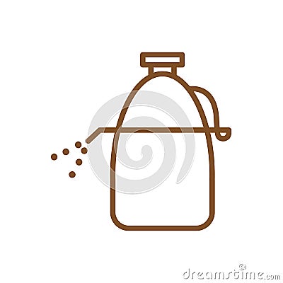 Isolated fumigation bottle line style icon vector design Vector Illustration