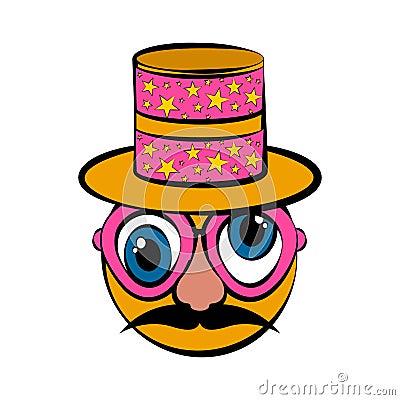 Isolated funny disguise mask. April fool day Vector Illustration