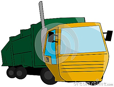 Stylized Isolated Garbage Truck Royalty Free Stock Images - Image: 36733109