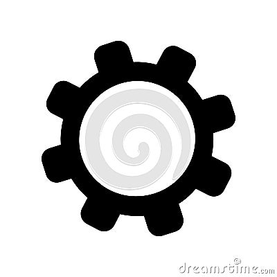 Isolated gear draw Cartoon Illustration