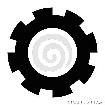 Isolated gear icon Cartoon Illustration