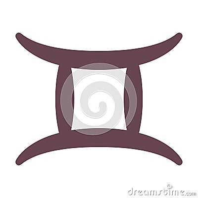 Isolated gemini zodiac sign letter symbol Vector Vector Illustration