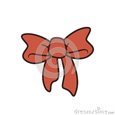 Isolated gift bowknot icon Vector Illustration