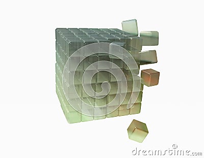 Isolated Glass Cubes Stock Photo