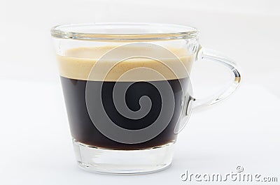 Isolated glass of esspresso Stock Photo