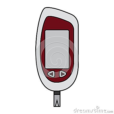 Isolated glucometer icon Vector Illustration
