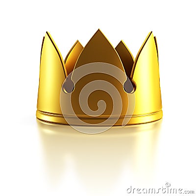 Isolated golden crown Stock Photo