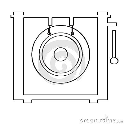 Isolated gong icon. Musical instrument Vector Illustration