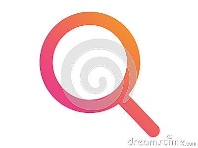 Isolated gradient vector colorful search line icon Vector Illustration