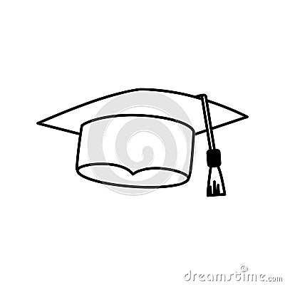 Isolated graduation hat Vector Illustration