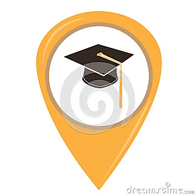 Isolated graduation hat Vector Illustration