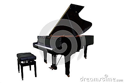 Isolated grand piano Stock Photo