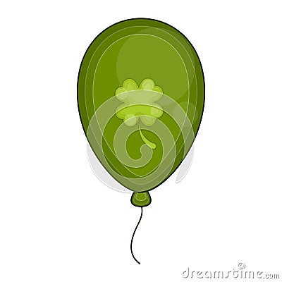 Isolated green balloon icon Vector Illustration