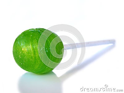 Isolated Green Sucker Stock Photo