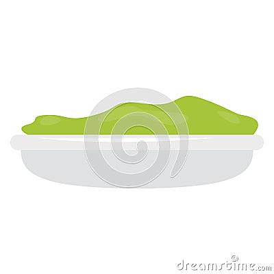 Isolated guacamole bowl image Vector Illustration
