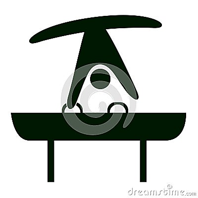 Isolated gymnastics icon. Vector Illustration