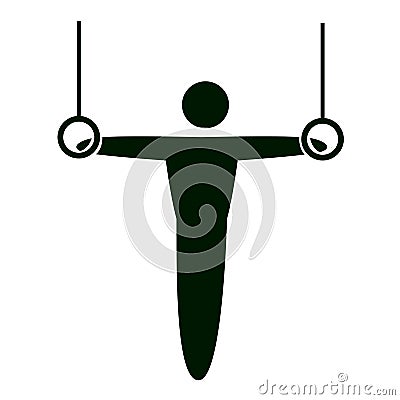 Isolated gymnastics icon. Vector Illustration