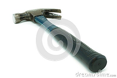 Isolated hammer with a black handle Stock Photo