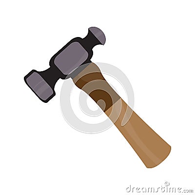 Isolated hand hammer image. Constuction tool Vector Illustration