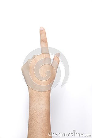 Isolated Hand touch action Stock Photo