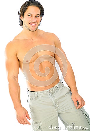 Isolated Handsome Young Caucasian Male Stock Photo