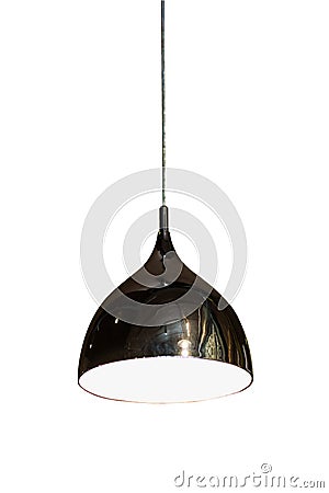 Isolated hanging lamp with path Stock Photo