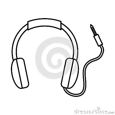 Isolated headphones icon Vector Illustration