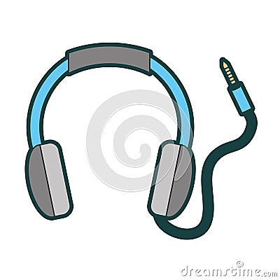 Isolated headphones icon Vector Illustration