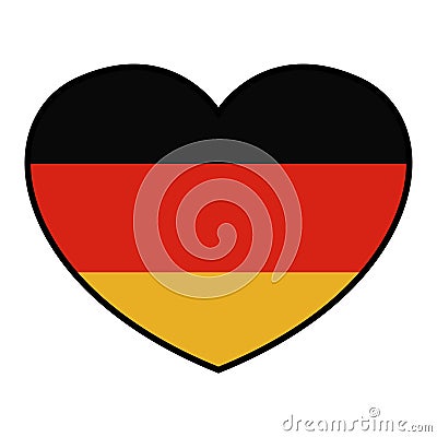 Isolated heart germany icon Vector Illustration