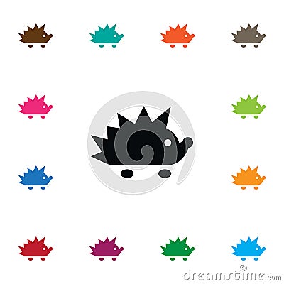 Isolated Hedgehog Icon. Crew Cut Vector Element Can Be Used For Crew, Cut, Hedgehog Design Concept. Vector Illustration