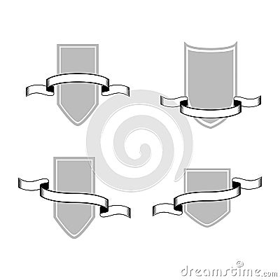 Isolated Heraldry Shield Cartoon Illustration