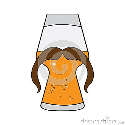 Hipster beer icon Vector Illustration