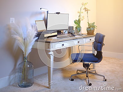 isolated home office with no people Stock Photo